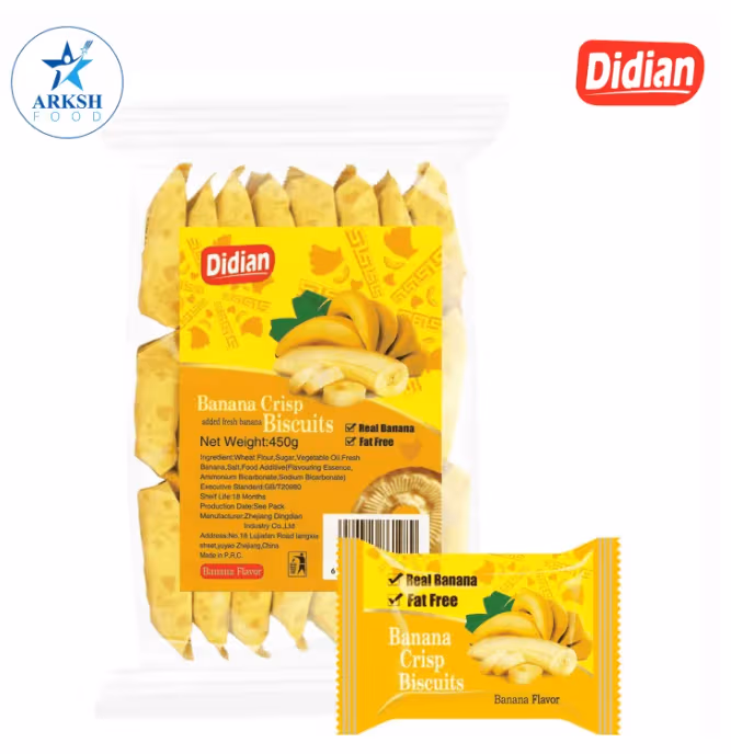 Didian Banana Crisp Biscuits -450g (18.75g x 24sachets)